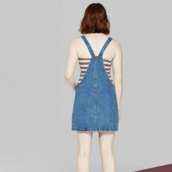 Wild Fable Women's Blue Denim Overalls - Picture 3 of 11